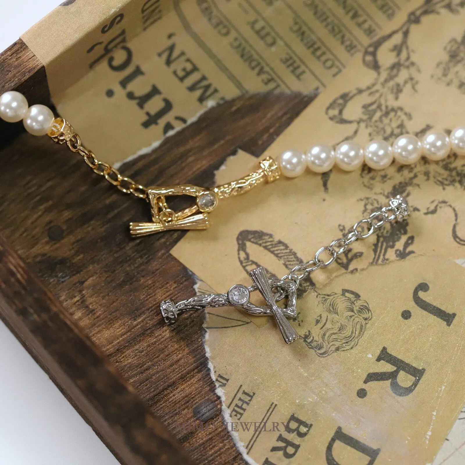 Gold Plated Copper Vintage Textured Chain Decoration OT Clasp DIY Jewelry Making Accessories Buckle For Necklace Bracelet