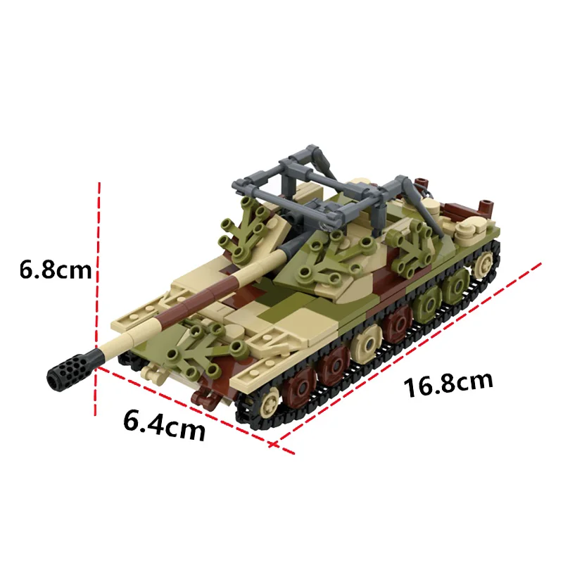 MOC WW2 Military Tank Building Block Army Armored Car Weapon Mortar Vehicle Figure Muzzle Brake Gun Accessories Toys