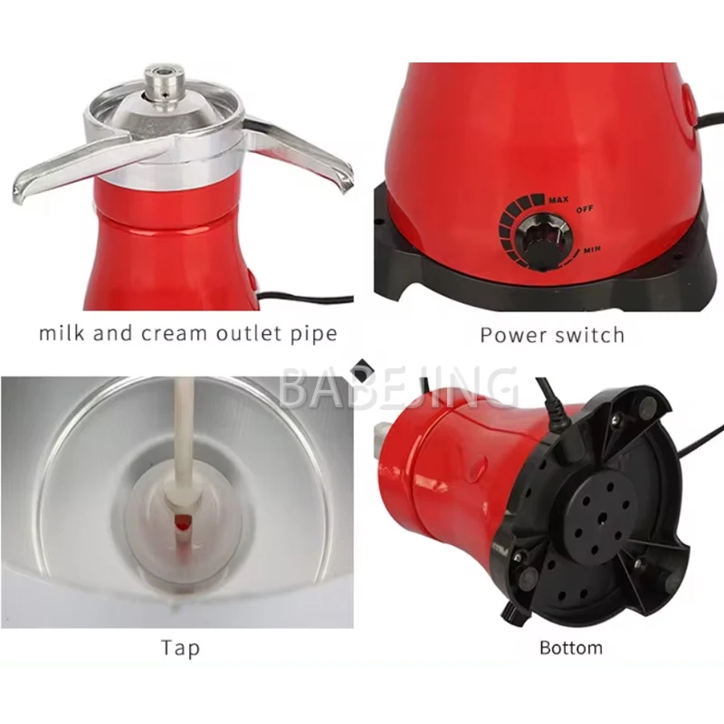 BABEJING ステンレス鋼 80-100L/時 ミルクスキマー バターチーズ乳製品加工機 バターセパレーター