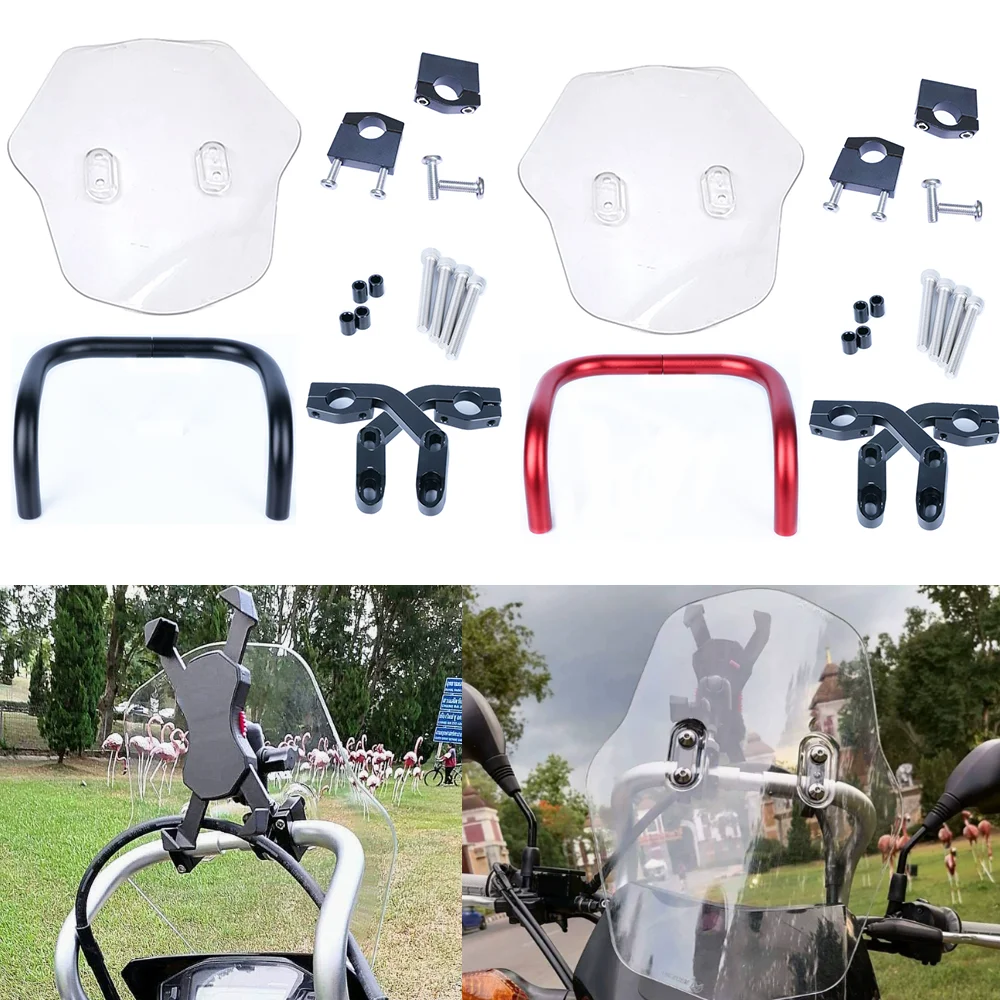 

Ветровое стекло для мотоцикла 22/25/28 мм, дефлектор ветра, увеличенная высота, аксессуары для Honda CT125