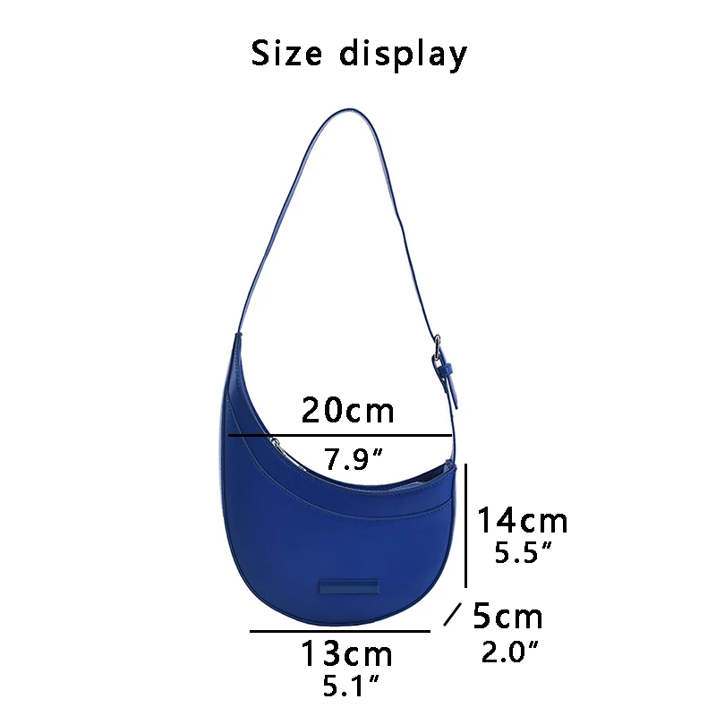 JIOMAY Women Shoulder Bag 2022 PU Leather Purse and Handbag Female Shopper Summer Fashion Simple Irregular Underarm Crescent Bag