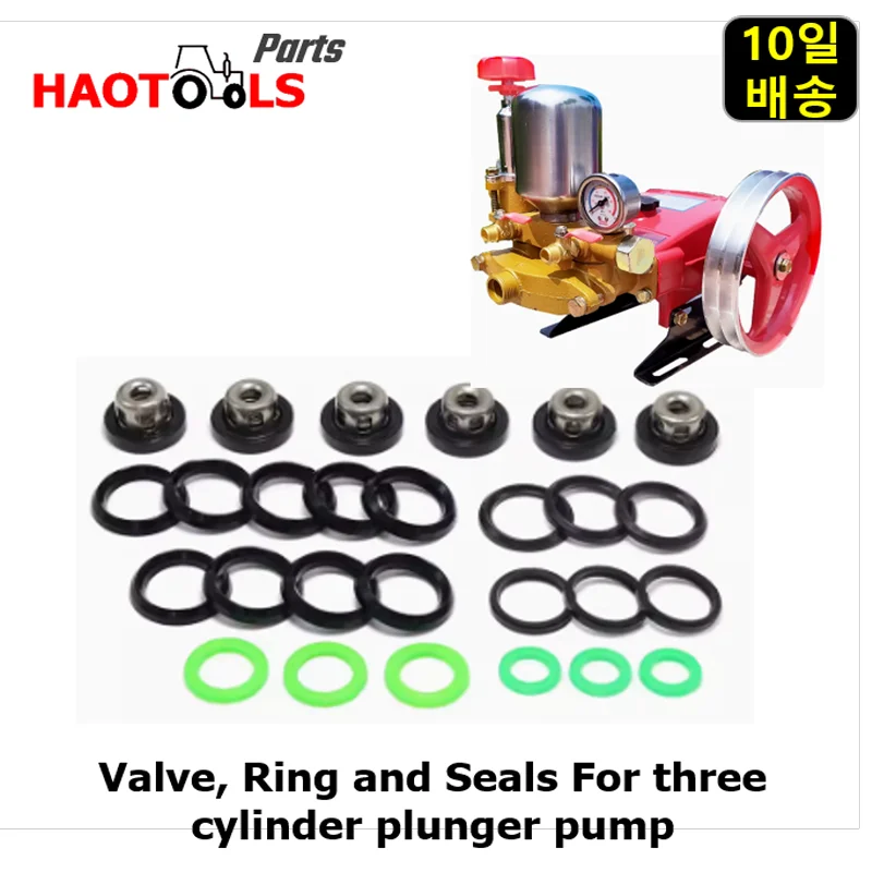 Valves, seals, rings for Three-cylinder cylinder plunger pump, piston pump, High-pressure power spray pump for agriculture