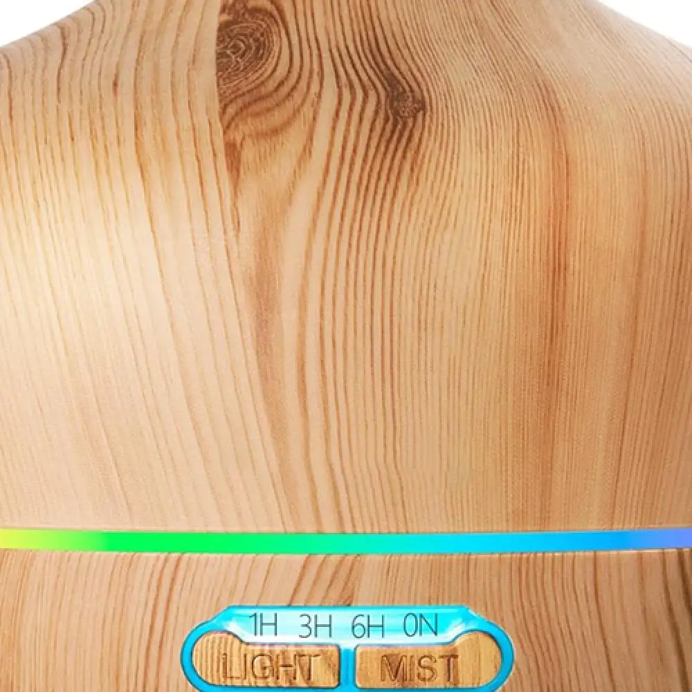 

Ультразвуковой диффузор для ароматерапии с древесным зерном, 550 мл, увлажнитель с прохладным туманом и автоматическим отключением, идеально подходит для дома, офиса, спальни