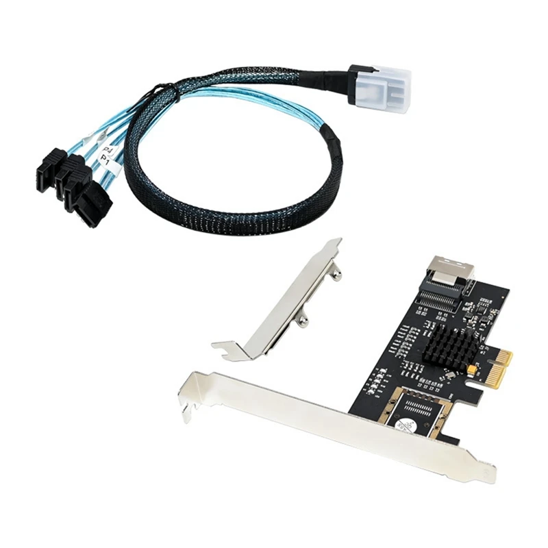 Pcie X1 Single Port SAS 6Gbps SATA Expansion Card Adapter Card 88SE9215 Chips For Desktop And Server