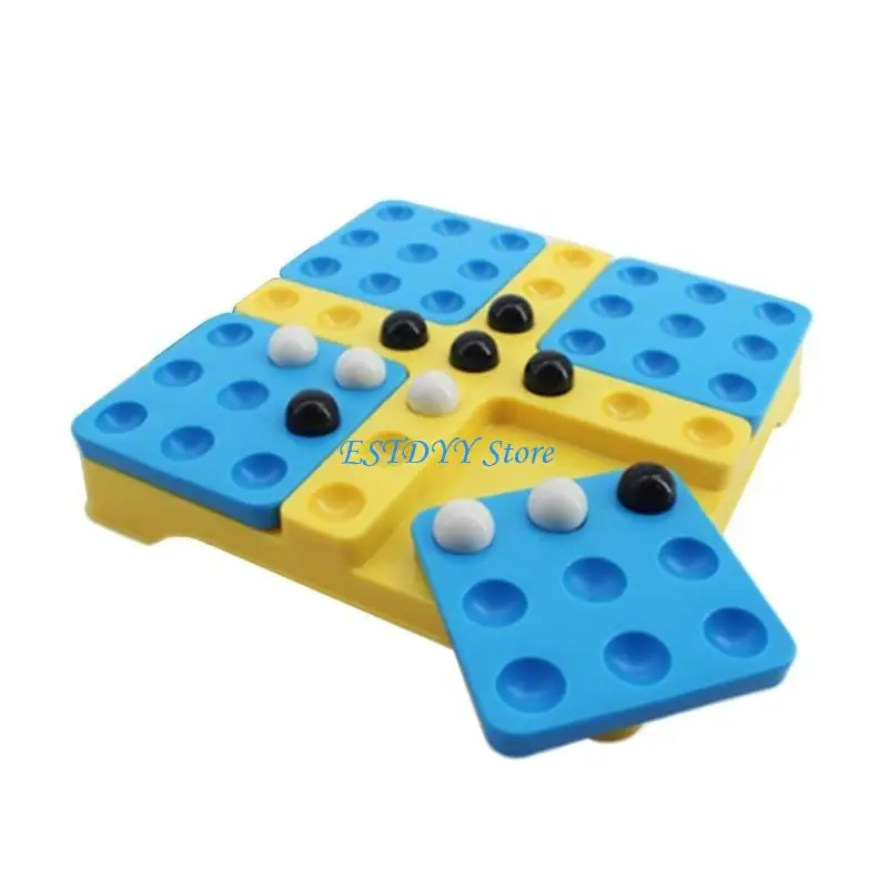 

G6DE Funny Educational Kids Toy Chess Set Interactive Rotatable Chess Game Gomoku Set