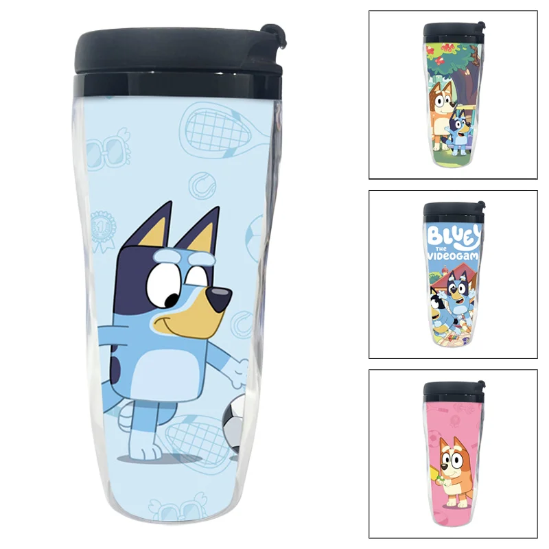 

350ml Bluey Water Cup Cartoon Large Capacity Sports Water Bottle Portable Outdoor Drinking Plastic Cups Travel Coffee Cup Gifts