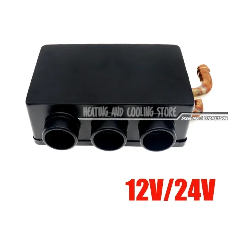 3 Hole Air Heating Fan 12V/24V 24W Low Noise Interior Heater Winter Warm Dryer Defroster Universal Accessory for Truck Car RV