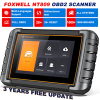 FOXWELL NT809 OBD2 Full System Car Diagnostic Tools Bidirectional Control Test ABS SRS TPMS 30+ Services OBD2 Automotive Scanner