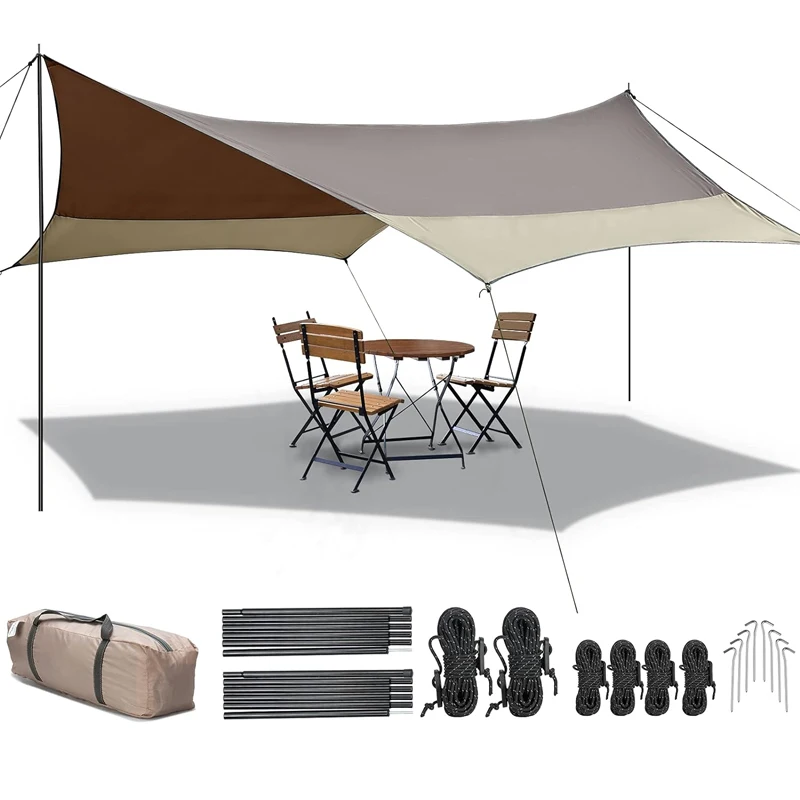 

High Quality Waterproof Sunshade Rain Fly Tent Shelter Hammock Tarp for Camping