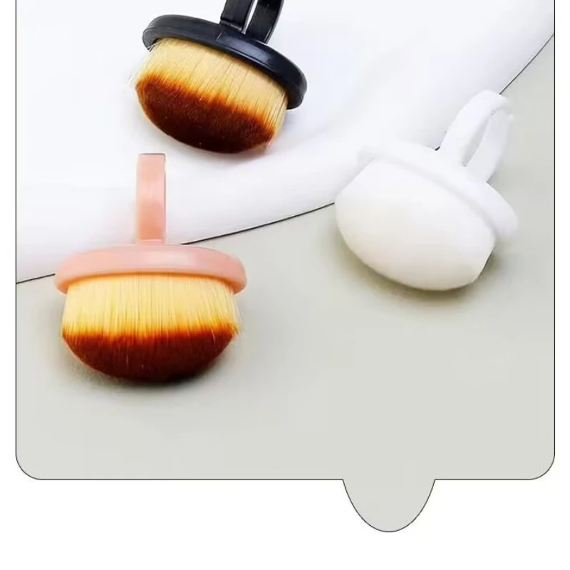 Ring Nail Art Dust Brush Beauty Tool Finger Button Type Fine Soft Hair Brush Nail Sweep Dust Nail Art Tool