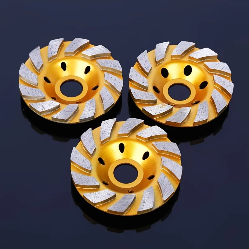 1Pc 4 Inch Concrete Turbo Diamond Grinding Cup Wheel 12 Segs Heavy Duty Angle Grinder Wheels For Angle Grinder