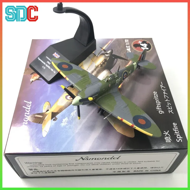 

1:72 Scale NSModel World War II Spitfire Fighter Simulation Alloy Fighter Aircraft Model Finished Product Collectible Toy