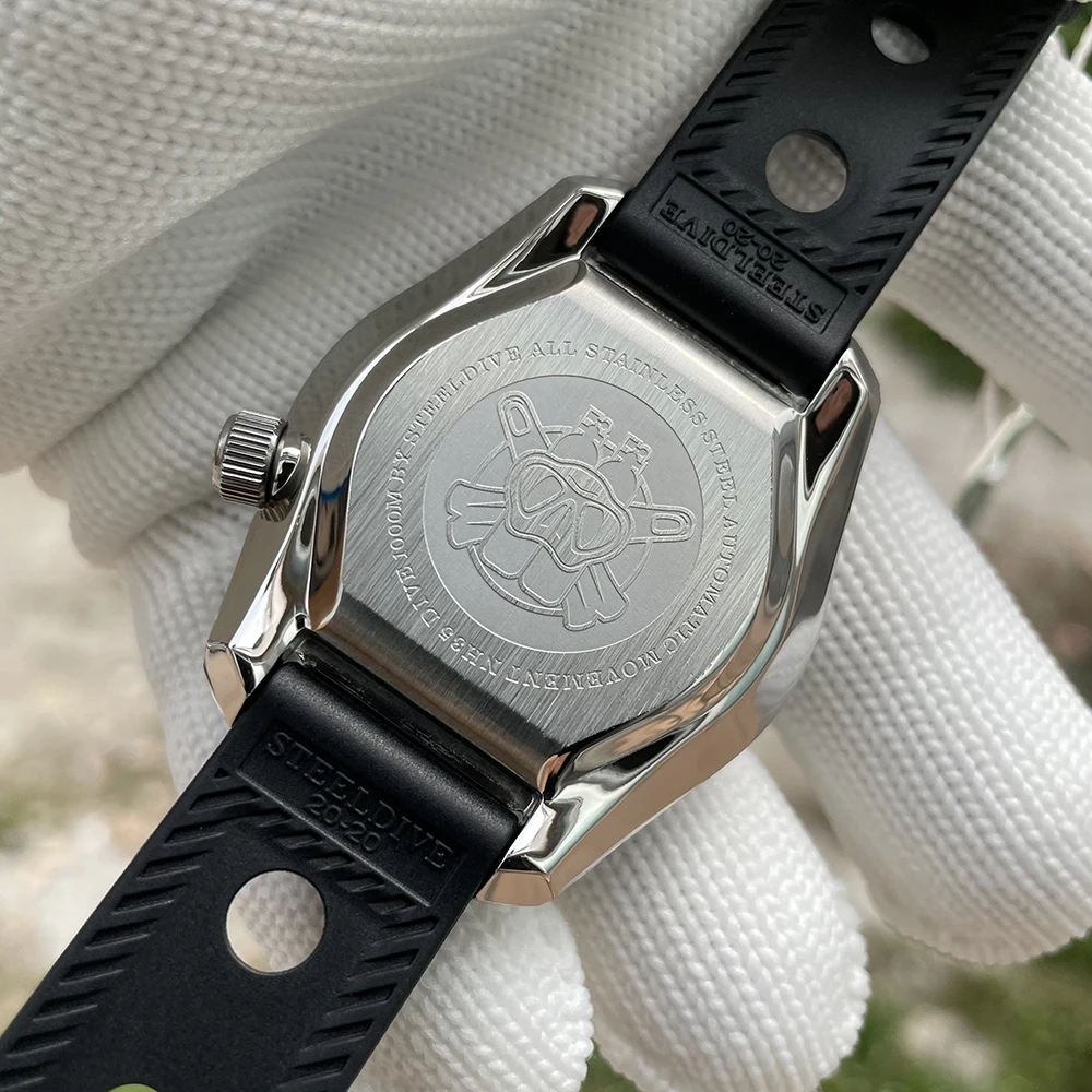 STEELDIVE 公式 SD1968 ワンピース 44mm セラミックベゼルインサート サファイアクリスタル 1000M防水 NH35 自動巻き メンズダイバーズウォッチ