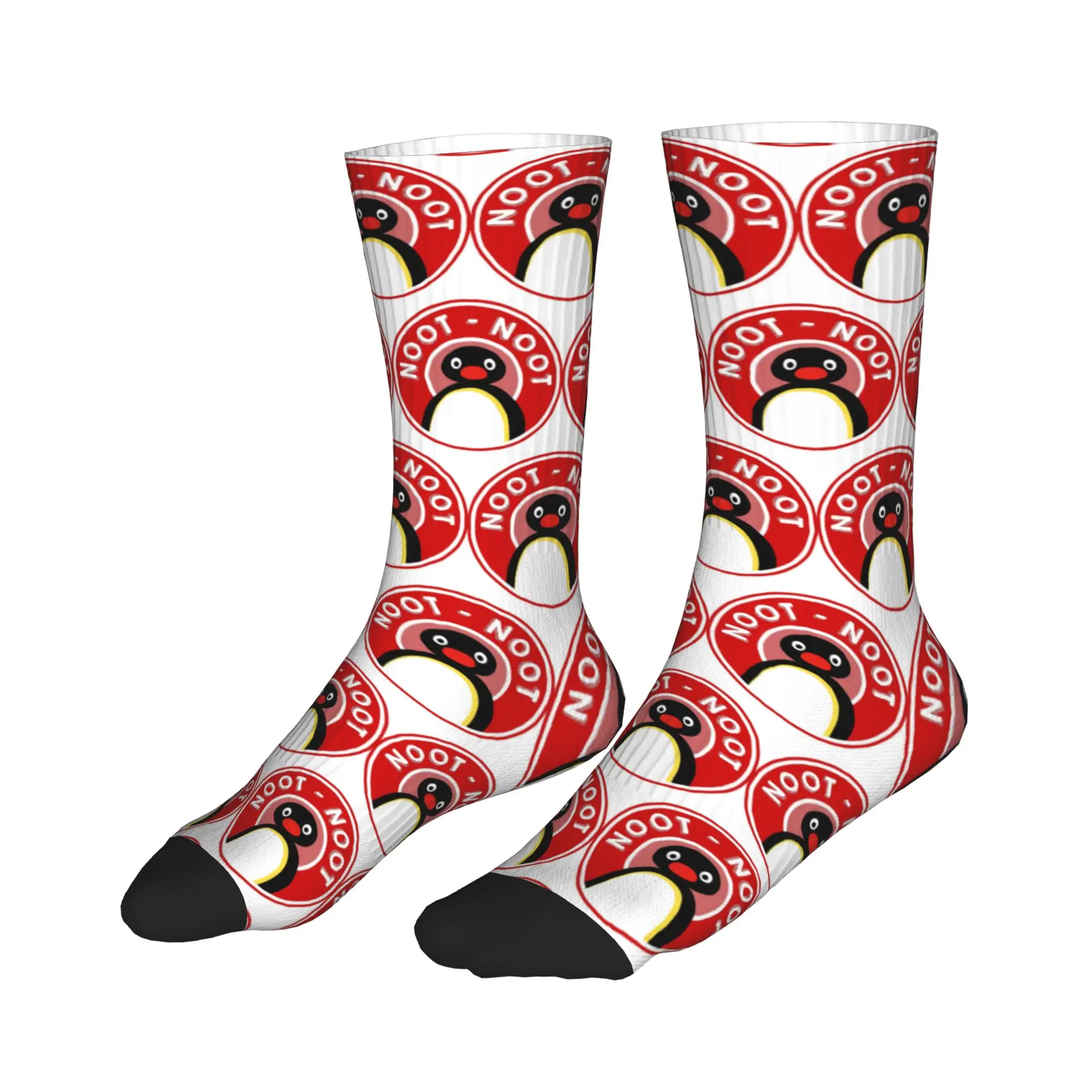 

Носки All Seasons Stockings Pingu Noot Noot (Пингвин Пингу) - красные спортивные носки, забавные носки средней длины для мужчин и женщин