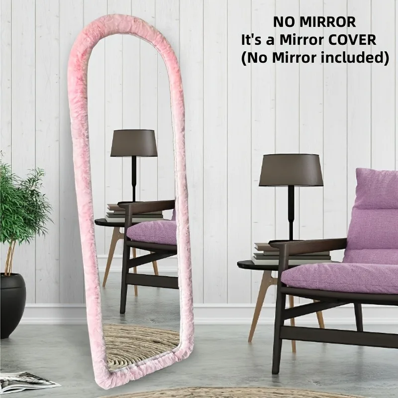 1pc of Ultra-Soft Plush Cover for Mirrors - Features an Anti-Slip, Self-Standing Design Suitable for Full Body Mirrors Measuring 64.0inch by 21.0inch - an Excellent Gift Choice for Girls, Perfect for Decorating Living Rooms, Bedrooms