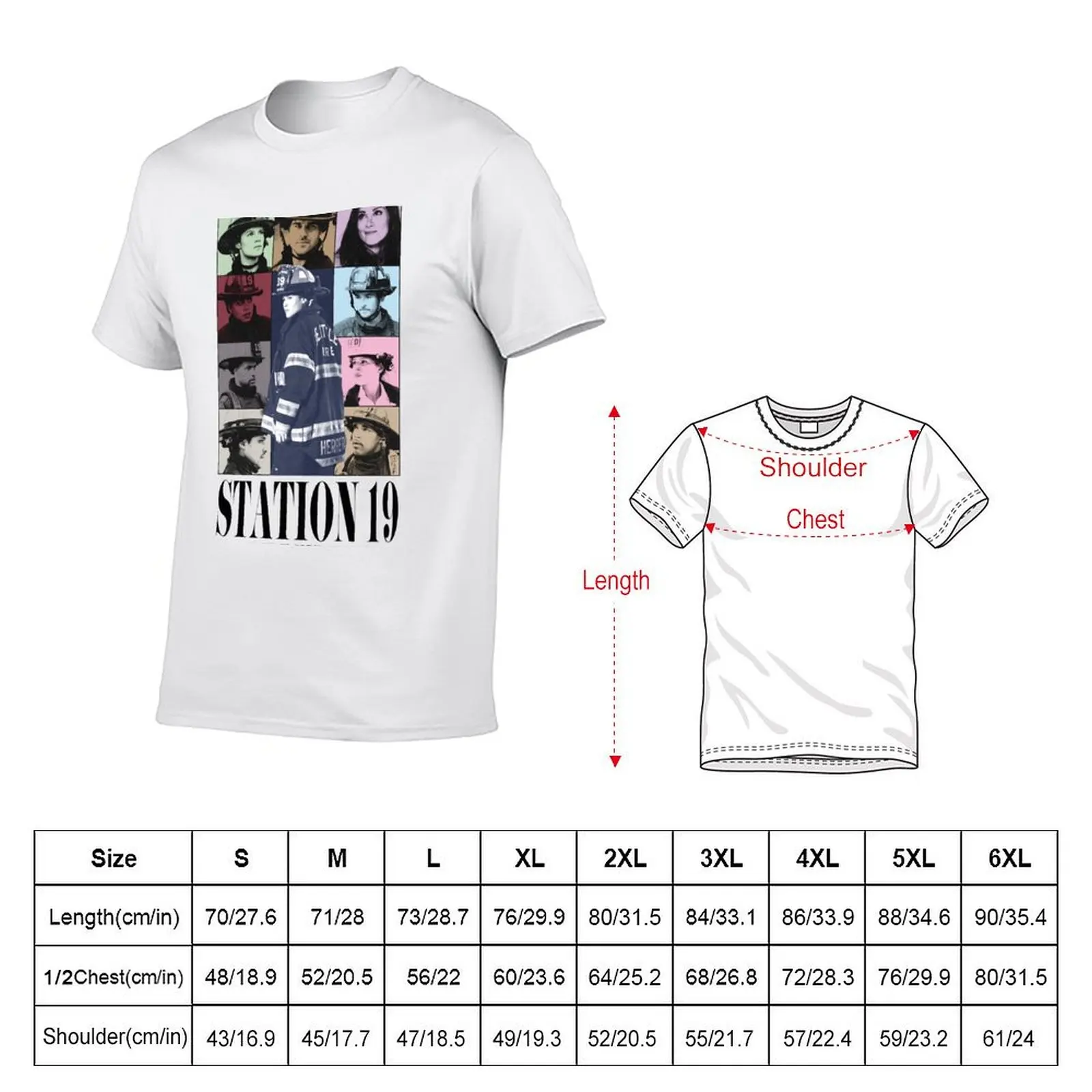 Stacja 19 THE ERAS t-shirt blanki ubrania anime waga ciężka t-shirty dla mężczyzn