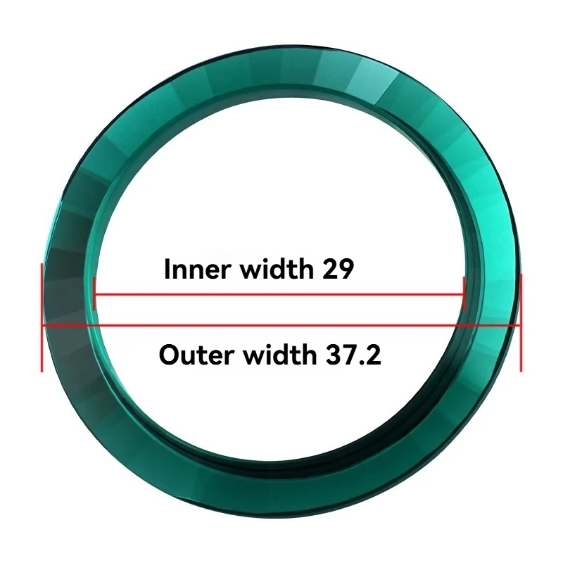스와 로브 스키 시계 케이스 링에 대 한 37.2mm * 29mm 크리스탈 유리 베젤 삽입 그린 블루 실버 시계 반지 액세서리 교체 부품