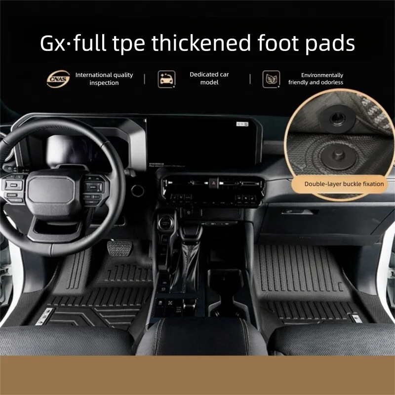 TPE Floor Mats For Lexus GX550H 5/6 SEATS LHD Full Coverage Waterproof Surround threshold accessories