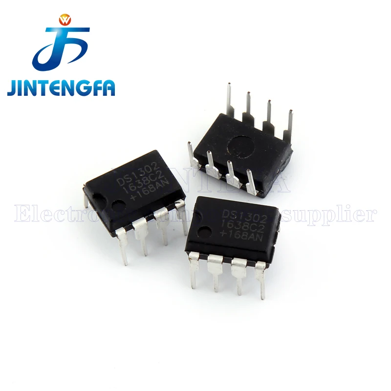 2pcs Straight Plug DS1302 DS1302+ DS1302N Chip Real-time Clock 3-wire Serial DIP-8 Brand New Authentic