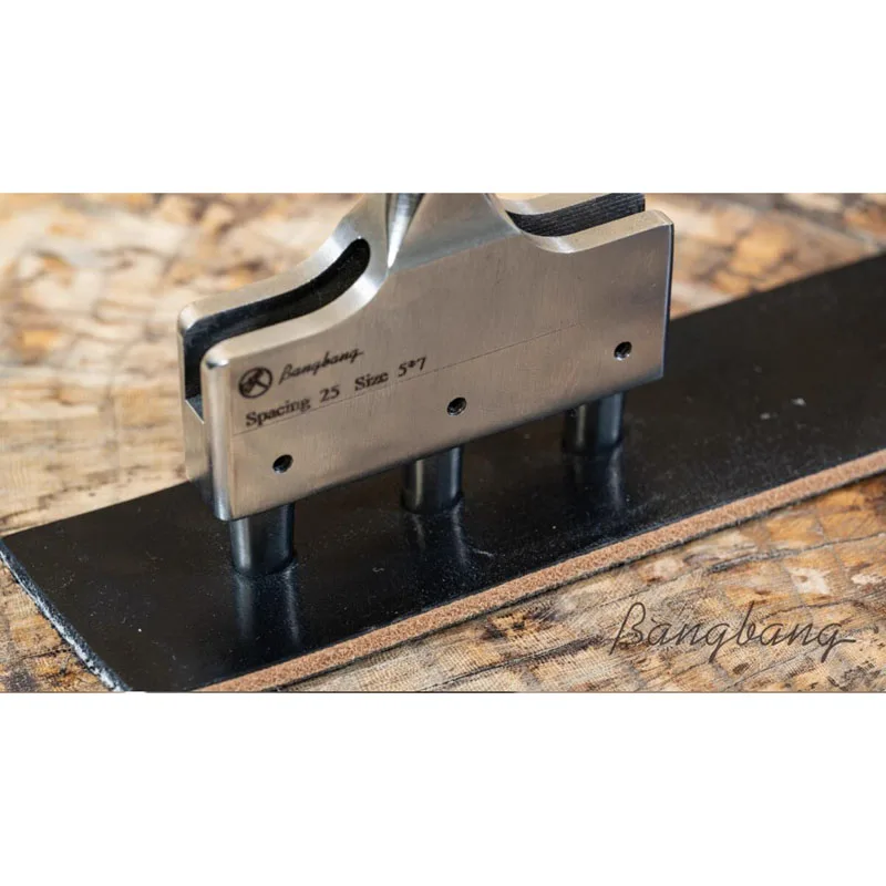 DIY 5x7 мм 3 отверстия, полый дырокол Bangbang, кожаный ремень, инструменты для пробивания овальных отверстий, резак для плоских отверстий, профессиональный DIY 5x7 мм 3 отверстия, полый дырокол Bangbang, кожаный ремень, инструменты для пробивания овальных отверстий, резак для плоских отверстий, профессиональный