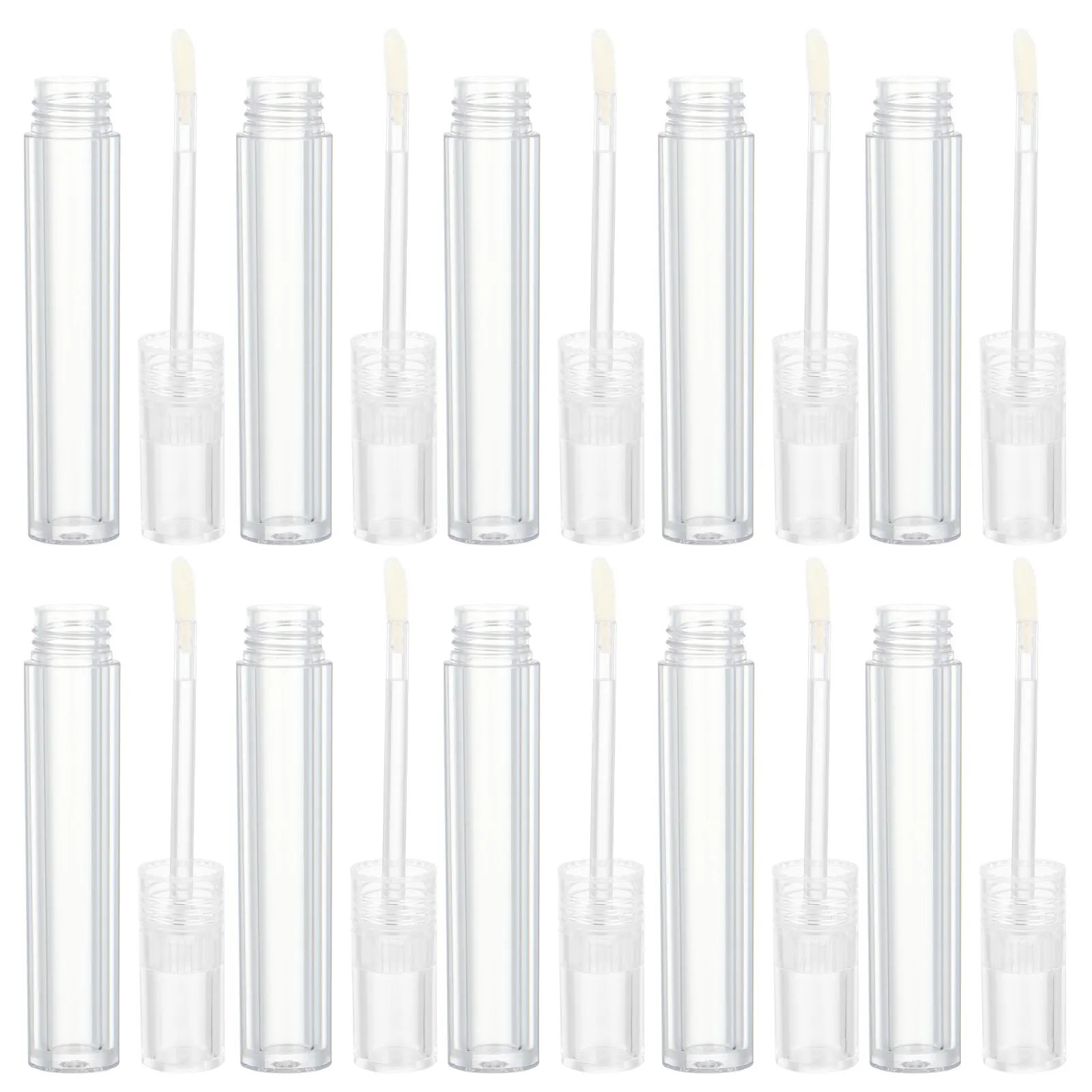 

Набор из 10 прозрачных многоразовых тюбиков для блеска для губ объемом 5 мл, пустые контейнеры для самостоятельного изготовления масел и красителей для губ, портативные, без BPA, пластиковые