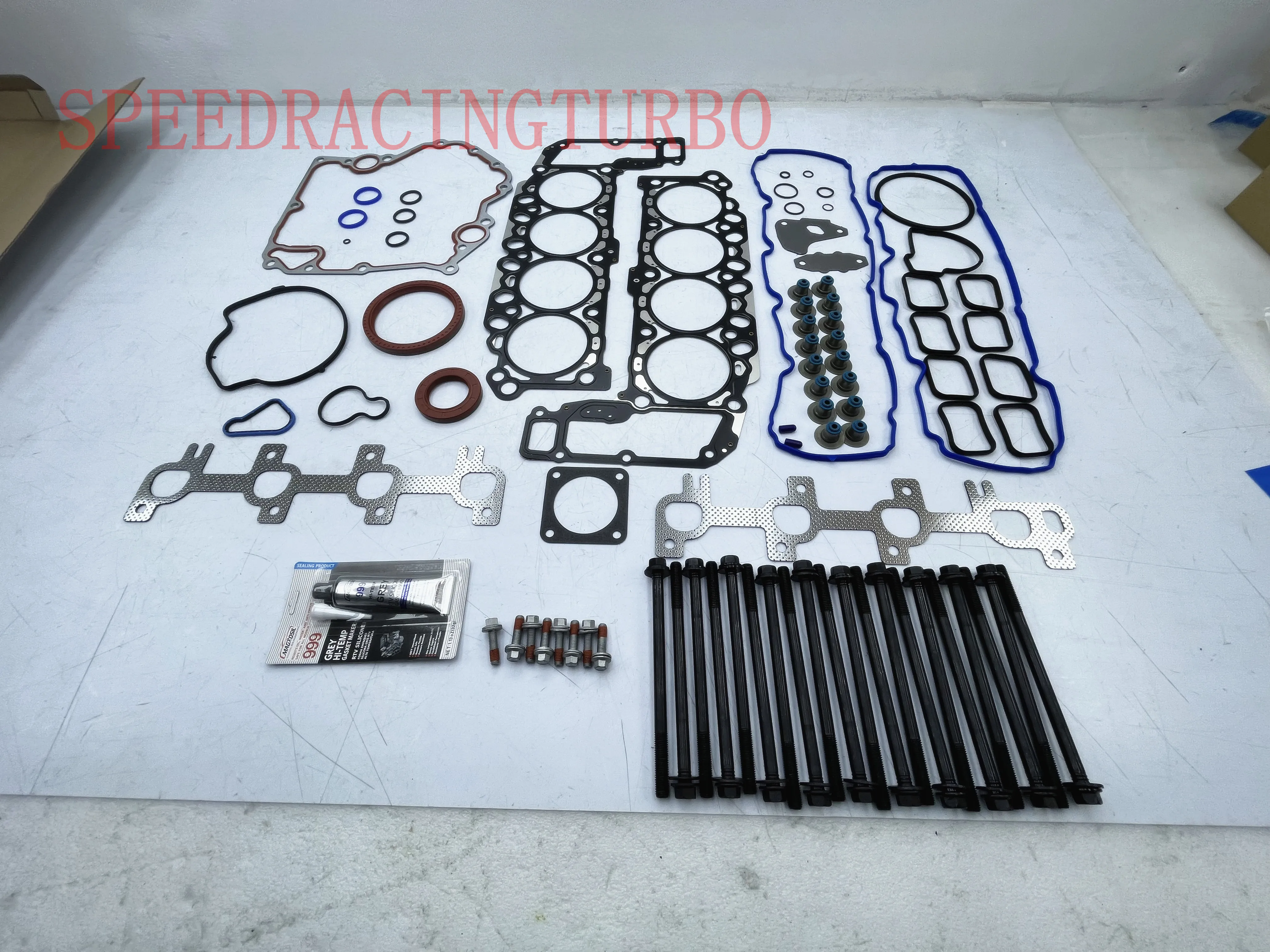 

Head Bolts Gasket Set Kit Intake Manifold Cover Gaskets(Metal) Fit Ram 1500 Dakota Durango Jeep Grand Cherokee 4.7L 99-03