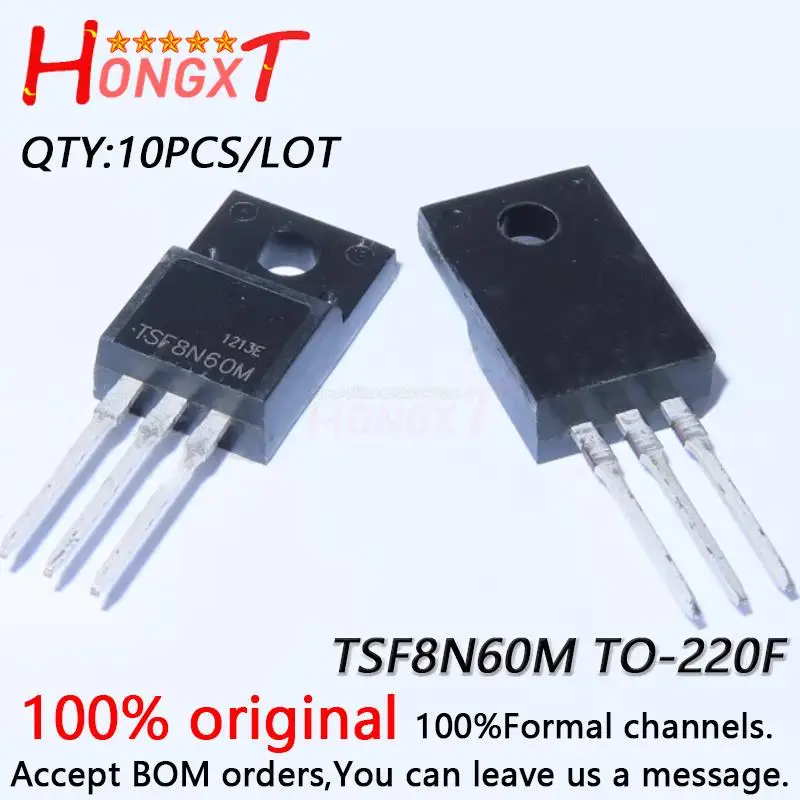 10PCS 100% NEW TSF2N60M 2N60 TSF5N60M 5N60 TSF8N60M 8N60 TO-220F TSP8N60M 2A 4.5A 8A 600V FET.