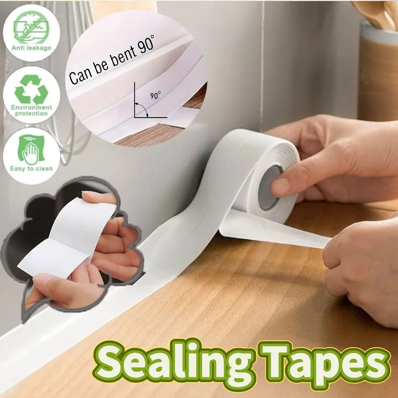 Sealing Waterproof Tape Bathroom and Kitchen Border Tape in The Bath Anti-mildew Caulking Sealed Waterproof Isolate Tape Sticker