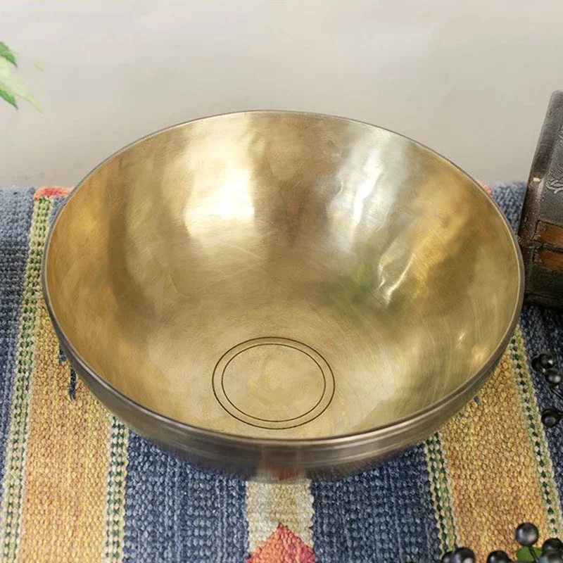 Filles sonore tibétain en cuivre fait à la main, bol de guérison par le son, ligne de gravure Ugin, méditation, yoga, bouddha