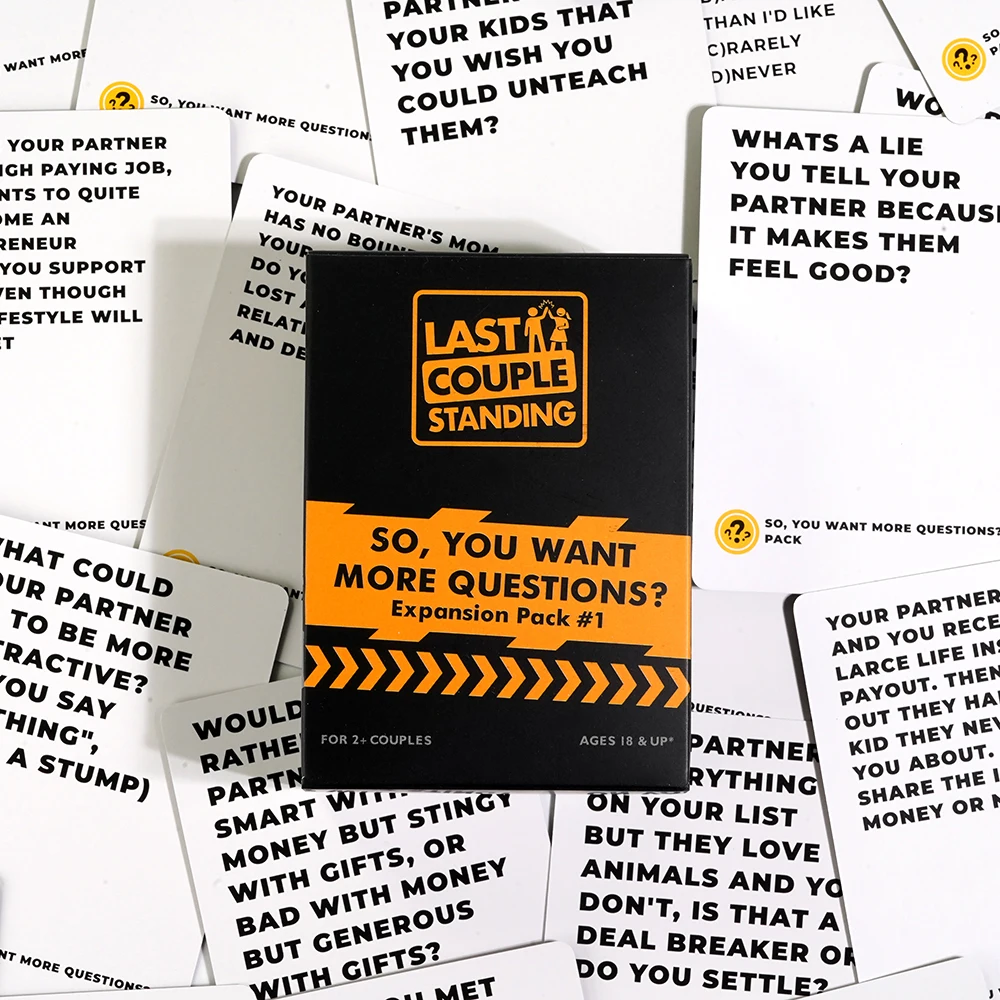 Last Couple Standing Expansion Pack 1 So You Want More Questions Pack Card Game Couple Party Game A Night of Fun and Energetic