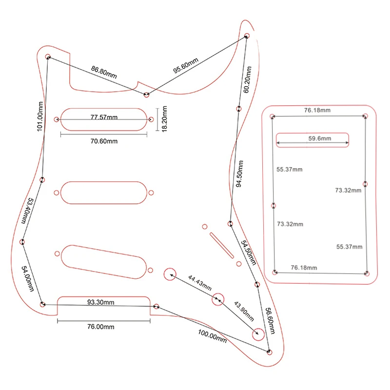 Pleroo Custom Guitar Pickgaurd - For 72\'11 Screw Hole Standard St SSS Guitar Pickguard Scratch Plate & Back Plate Scratch Plate