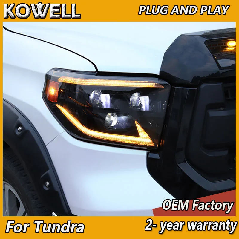 

Car Styling for Toyota Tundra Headlights 2014-2021 2015 Tundra Head Lights DRL Dynamic Turn Signal High Beam Projector Lens