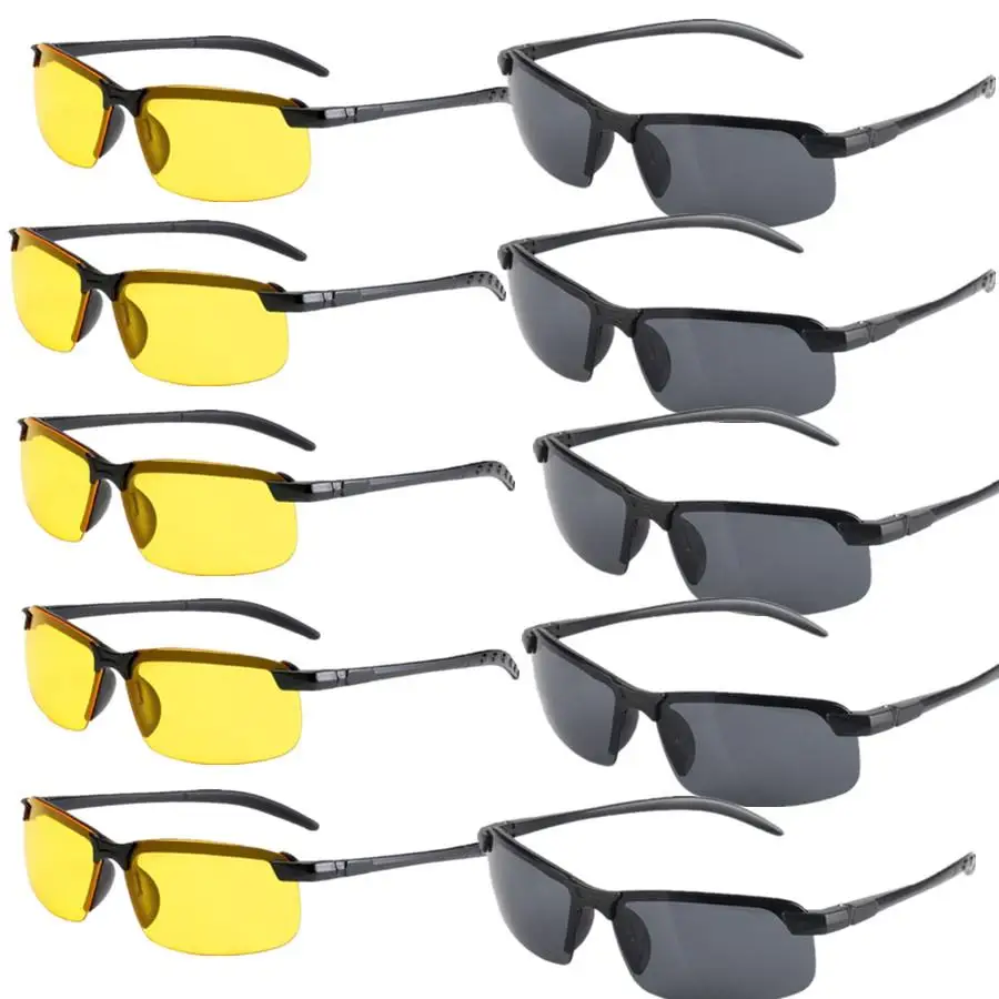 

5X Anti-UV Night Vision Sunglasses Day Night Driving Glasses Sunglasses Men Fashion Outside Adult Eyewear Driver Driving Glasses