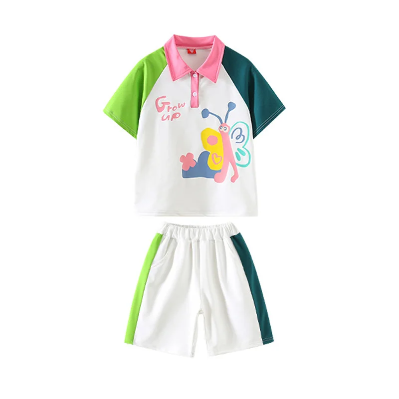 Girl Hip Hop Dance Costume Kids Butterfly print Sweatshirt Colorblock Short Skirt Boys Jazz Dance Performance Clothes