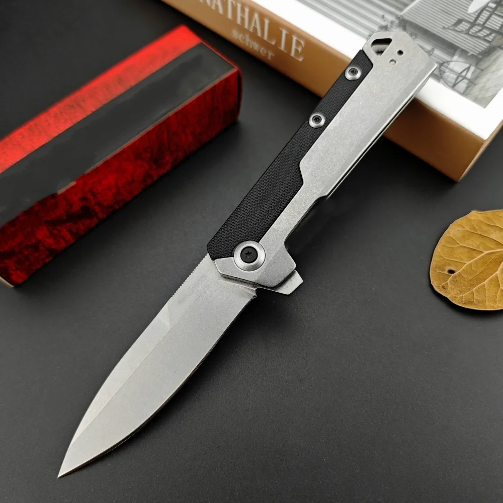 

New KS 3860 Folding Knife 8Cr13Mov Blade 420 Steel + G10 Handle Outdoor Tactical Pocket Knife EDC Cutting Mountaineering Tool