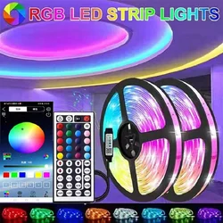 USB Bluetooth LED Light Bar, Diodo Light Strip, TV Iluminação De Fundo, Controle De Telefone, Neon Ice Lights, Decoração Do Quarto, DC 5V, 5050