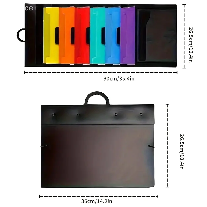 6-pocket Hanging Folder Multi-color Hanging File Organizer Removable Hanging Paper Organizer