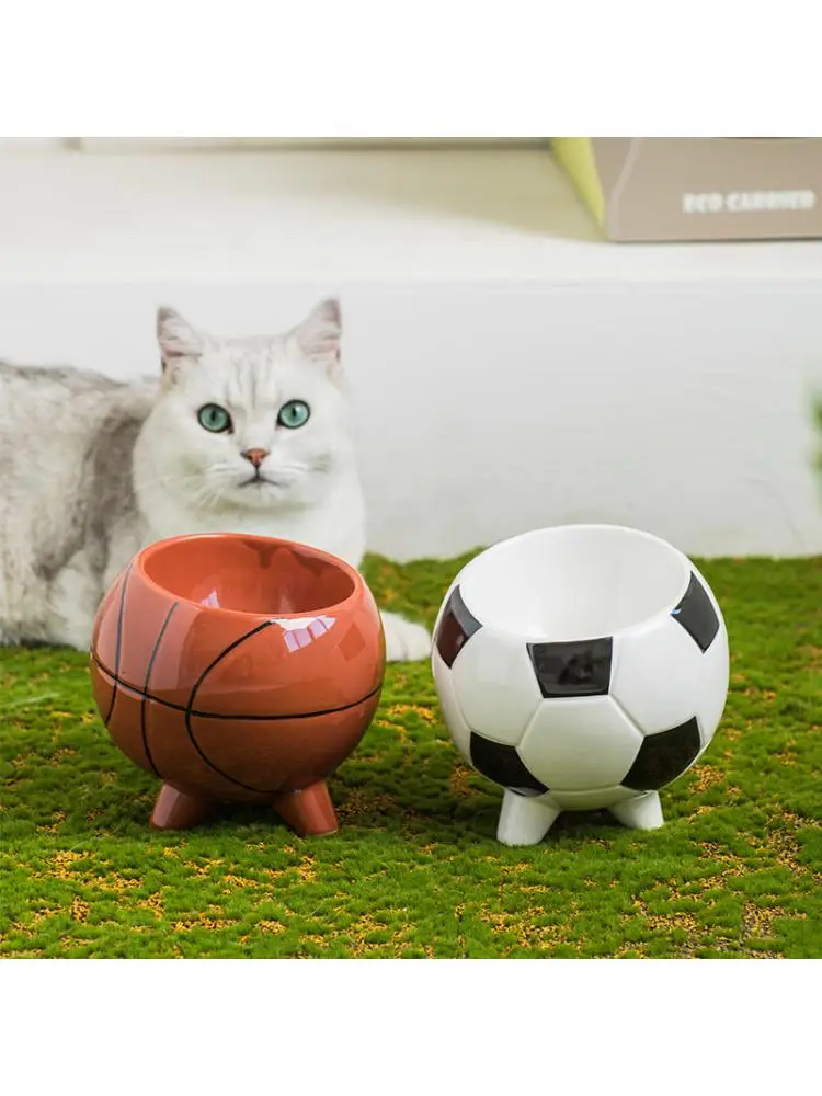 

Ceramic Pet Bowl Protects Cervical Vertebrae From Tipping Over Tall Diagonal Water Bowl Cat Food Bowl