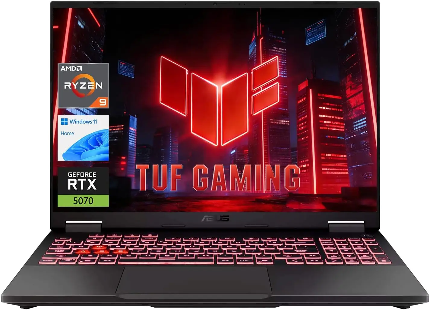 

ASUS TUF A16 Gaming Laptop 16 FHD+ 165Hz Ryzen 9 RTX 5070 64GB DDR5 4TB SSD RGB Keyboard VR Ready
