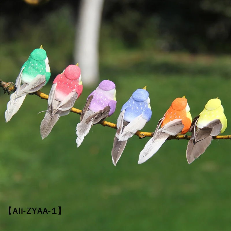 【A】1 piece of artificial feathered bird, for garden and landscaping decoration