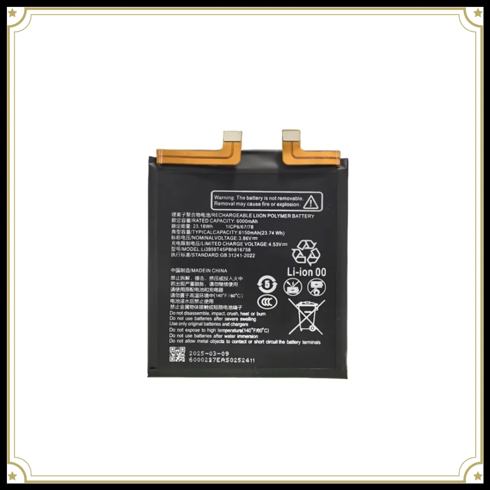 6000mAh Lithium Battery for ZTE Nubia Z60 Ultra NX721J Z70 Ultra NX733J Replacement Battery with Repair Tools