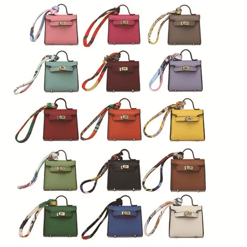 H Home Bag Pendant Mini Kelly Bag Hanger Leather Korean Edition Cute Car Keychain Car Hanger Gift Small Fragrant Style