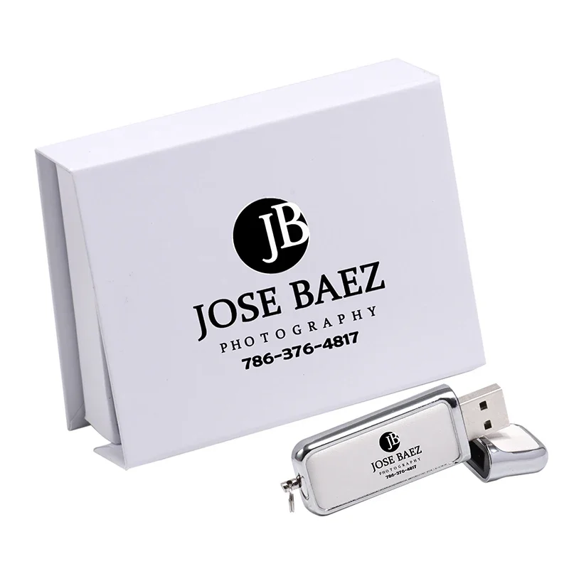 Imagem -04 - Usb 3.0 Flash Drive de Couro com Logotipo Personalizado Gratuito Memory Stick Box Branco Preto Alta Velocidade Presente de Casamento 64gb 128gb 30 Pcs Lot