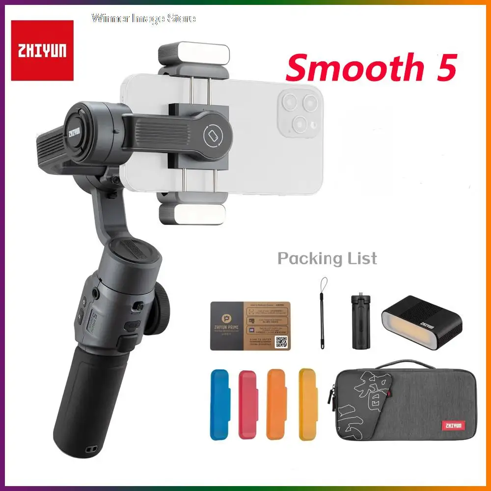 

Zhiyun Smooth 5 3-Axis Handheld Smartphone Gimbals Stabilizers for iPhone Samsung Huawei Xiaomi OPPO Google Action Camera Vlog