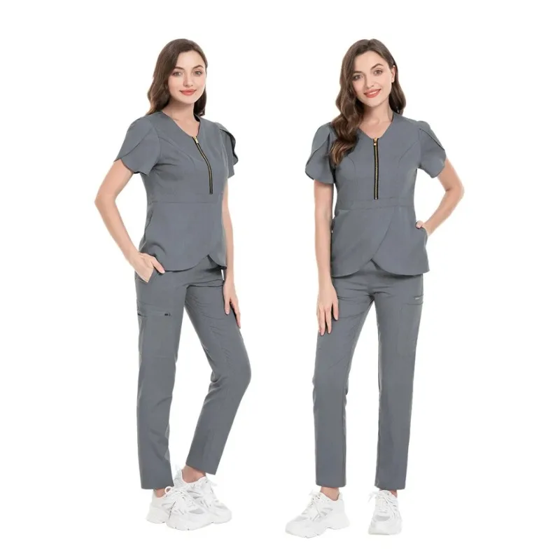 women's-v-neck-short-sleeved-hand-washing-suit-hospital-doctor's-operating-room-hand-washing-suit-professional-workwear