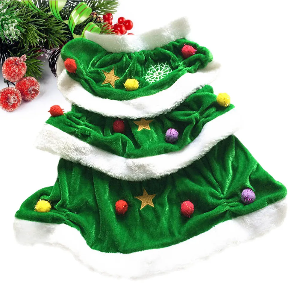 

Christmas Tree Shape Dog Dress Pet Costume Party Clothes Holiday Cosplay Pet Christmas Costume Dog Clothes Festival Puppy Outfit