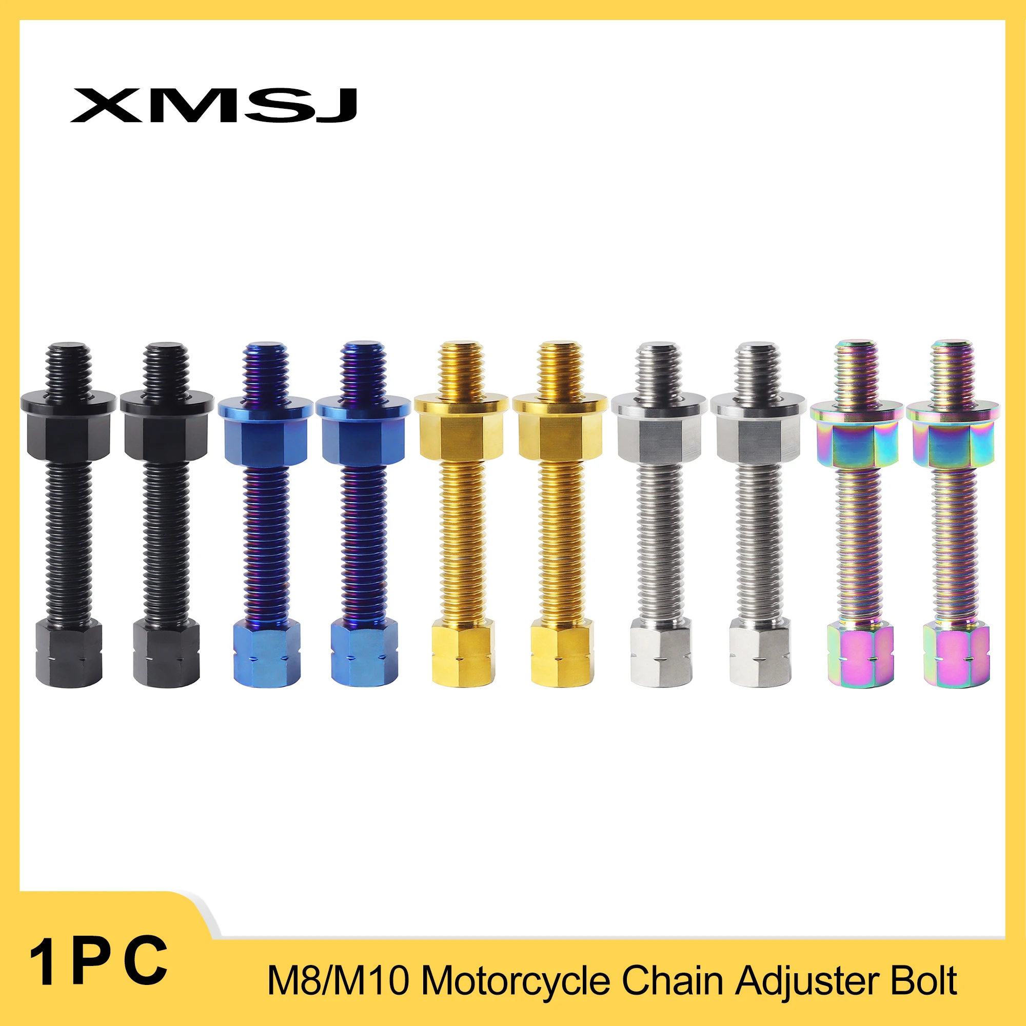 

XMSJ Titanium Alloy Motocross Chain Adjuster Bolt Rear Axle M8 M10 Sprocket Locking Screws For KTM HONDA KAWASAKI SUZUKI YAMAHA