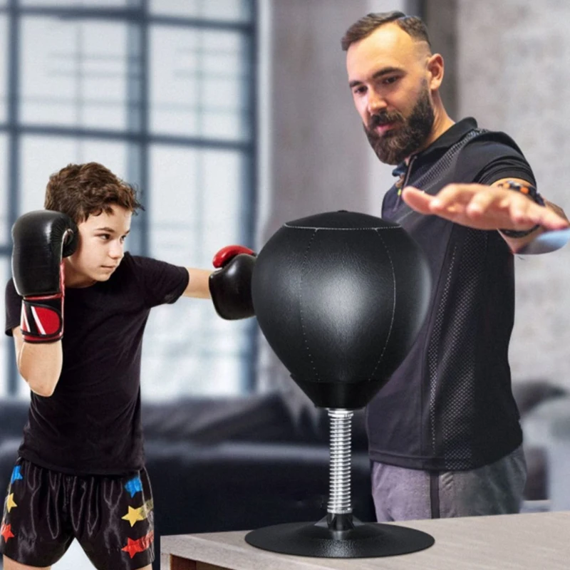 Palla di reazione per la velocità di boxe da tavolo Attrezzatura per l'allenamento dei bambini Ragazzi Sfiato Antistress Sport Casa Bersaglio di reazione a ventosa