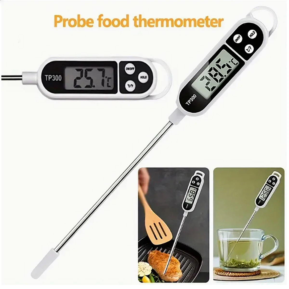 1PC  Professional kitchen digital pen thermometer-accurate temperature measurement for cooking, baking and food safety-meat