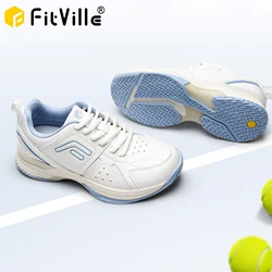 FitVille Women‘s Tennis Shoes Wide Pickleball Shoes All Court Tennis with Arch Support for Swollen Feet Plantar Fasciitis